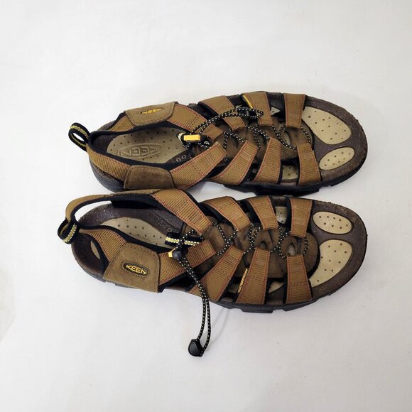 Keen Brown Open-Toe Sandals With Adjustable Bungee Cord Men's Size 12 - Picture 3 of 6